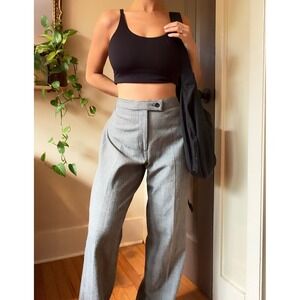 Vintage Plaid Petite Straight Leg PantS
